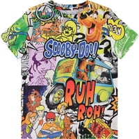 Scooby doo Boys Back majica, Shaggy, Velma Tee - Sublimirana alover majica Bijela, 4 5
