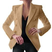 Outfmvch blezer jakne za žene Elegantna poslovna uredska radna Lady Button Couster Jacket kaput Otiska