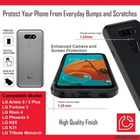 Capsule Case kompatibilan sa LG K [hibridni gel dizajn tanka tanka fit mekana hvataljka crna futrola zaštitna navlaka] LG k spektra mobilni telefon lmk300qm