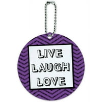 Live Laugh Love Chevrons Purple Cull Prtljaga ID kartice za kofer ili prevoz