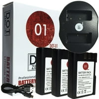 Dot- Brand Mah Zamjena Nikon EN-EL baterija i dual utor USB punjač za Nikon D digitalni fotoaparat i