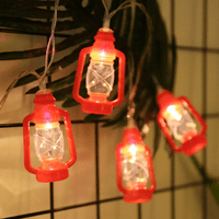 LED crvena lampa za žicu u obliku fenjera za vrtni vrtni praznični zabava Halloween Xmas Tree Novogodišnji