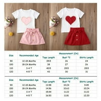 Binweede Toddler Kids Girls Odjeća odijelo za dječje majice TOP suknje Ležerne prilike za zabavu Odjeća