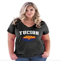 Normalno je dosadno - Ženska majica plus veličine V-izrez, do veličine - TUCSON Arizona zastava