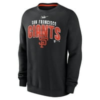 Muški Nike Black San Francisco Giants Cooperstown Kolekcija tima viknu puloversku dukseru
