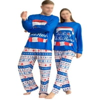Glonme Crew Noćna odjeća za žene Muška djeca Ležerni Božićni podudaranje Obiteljske pidžame Set Labavi