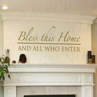 Blagoslovi ovaj dom i svi koji uđu u ulaznicu dobrodošlice ulazak - ukrasni ljepljivi vinilni natpis,