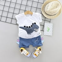 Toddler Boys t Print Top Hots Dinosaur crtane majice Baby Pismo outfit setovi