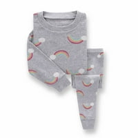 Djevojke dječje dječake bebe mekane pidžame toddler crtani otisci dugih rukava kid spavaća odjeća Top hlače setovi suvi 120