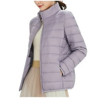 Ženska zimska jakna koja pokrivaju jaknu Ženska lagana kauč lagana jakna pamučna gornja boja topla dugačka
