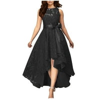 Podplagnačna haljina za žene, ženska haljina čipkasti patchwork lrregal dizajnerska haljina haljina