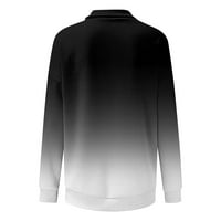 GDFUN ženski kauzalni zip pulover dugih rukava dugih rukava gradijent activewear jakna - duksevi za