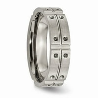 Mia Diamonds Titanium brušeni i polirani venčani zaručnički prsten veličine - 6