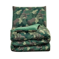 Dječja kolekcija posteljina dječaka vojska zelena puna površina kompleta sa listovnim jastukom sham