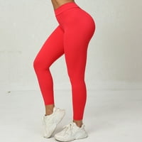 Ljetne štedne hlače za klirens MIARHB Ženska sportska fitness ubrzana joga visoka elastičnost crvena