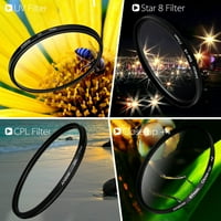 ANDOER UV + CPL + Close-up + + STAR 8-tački filter Kružni filter Kružni polarizer Filtriraj filtriranje makro zatvorenih metara sa vrećicom za Nikon Penta Sony DSLR kameru