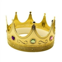 Regal zlatna plastična kralja kruna s draguljima božićne mudre muče