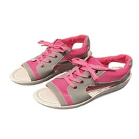 Ženska platforma mreža za cipele s klinom sandale čipke Up Sport Sandal Comfort Casual Cipes Žene Ljetne