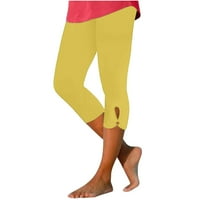 Dyegold Capris za žene Ležerne prilike ljetne modne lagane rastezanje skimmer hlače nacrtač Capri Pant