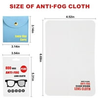 I-SPER Anti maglom za naočale za višekratnu maglu, nema krpe za naočale sa torbom za nošenje, krpa protiv