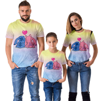 Porodica podudaranje crtanih majica Lilo & Stitch tiskani redovni fit casual majica kratkih rukava Fahion