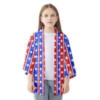 Dan nezavisnosti Kimono Robe Cloak Modni dizajn klasika Vivi dizajn Kimono Cardigan Jakna za tinejdžere