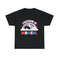 Sloboda je čarobna majica grafike unise