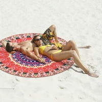 Wepro Okrugli ručnik za plažu Veliki pješčani otvor za plažu Prekrivač