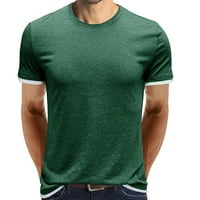 Muški kratki rukovi T-majice Ljeto Slim Fit Crewneck košulje Casual Solid Color Mekani udobni klasični