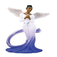 Sash Angel u plavoj afričkoj američkoj statuama anđela bijelo plavo srebro