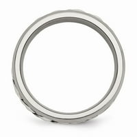 Titanium sterling srebrni umetnik polirani 1pt. Dijamantni band prsten -. DWT - veličina 10.5