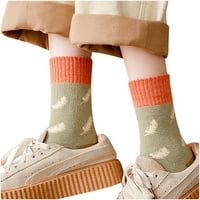 Ženske djevojke vunene čarape debele pletene tople zimske čarape ispisane ugodne udobne meke čarape