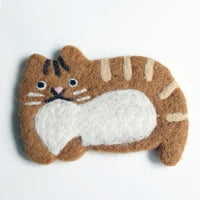 Corashan vunene podloge - set vune-filcanog mačjeg oblika-podmetači - obloge za mačke ljubitelje-coaster
