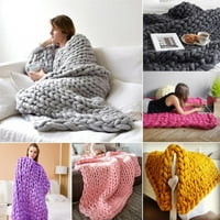 Pletena pokrivačica, ručno izrađena Chunky pletenica bacajte pokrivač za spavanje ili kućni dekor