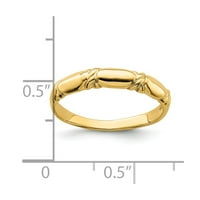 Čvrsti 14K žuti zlatni link Veličina prstena 5