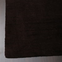 Rugsotički tepisi Ručno udaljeno tkalo, prostirka od punog vune, smeđa, 6'x9 '