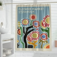 Goory 180x luksuzna tkanina vodootporna cvjetna ispisa kupaonica gusta tuš za zavjese dekor zadebljano