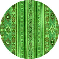 Ahgly Company u zatvorenom okruglom sažetkom zelene moderne prostirke, 8 'krug
