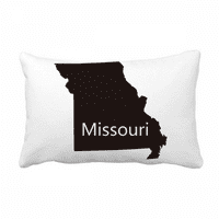 Missouri America USA Map Outline Backing Jastuk Lumbars Umetni umetnik Cover Cover Dekoracija kuće