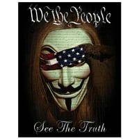 Patriotski poklon za muškarce žene - bacajte pokrivač mi ljudi vidite istinu patriotski momak Fawkes anonimna