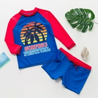 Slatki kupaći kostimi s kratkim slovom za surfanje top boyoutfit kupaći kostim plavi 7y-8y