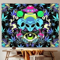 Sanviglor Blacklight tapestrija Psihipedelic Debel Wall Viseće šarene tapiserije Trippy Hippie Astronaut