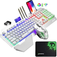 Rainbow Gaming Tastatura i miš + besplatni jastuk 2,4 g bežične LED pozadinske osvjetljenja