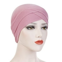 Ženska biserna perla šal šešica Hijab rufflewrap hemoania beanie turban wrap cap slobodno vrijeme za