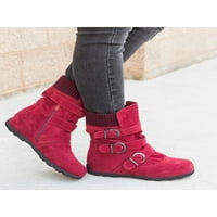 Fangasis Ženske zimske čizme za gležnjači pletene patentne zatvarače udobne cipele za toplu teletu za