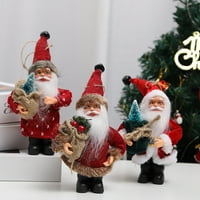 Xinwanna Božićna lutka dizajn Držeći poklon habanje naočale slatko stojeći santa claus lutka privjesak za kućna dekoracija