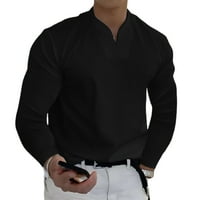 Muške lagane majice zadebljane košulje u boji za dailylife noseći putovanje crnim 4xl nema džepova