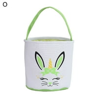 Vnanda Easter Bunny košarice Velike uskršnje platnene točke torbe za bare za bare za uši opruga jaja