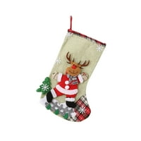 Modne božićne čarape Poklon torba Božićno uređenje drvca Obiteljski poklon za omotavanje organizatora