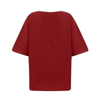 Ljetne vruće košulje za žene modne ležerne ljetne vrhove tiskane majice s kratkim rukavima majice pulover